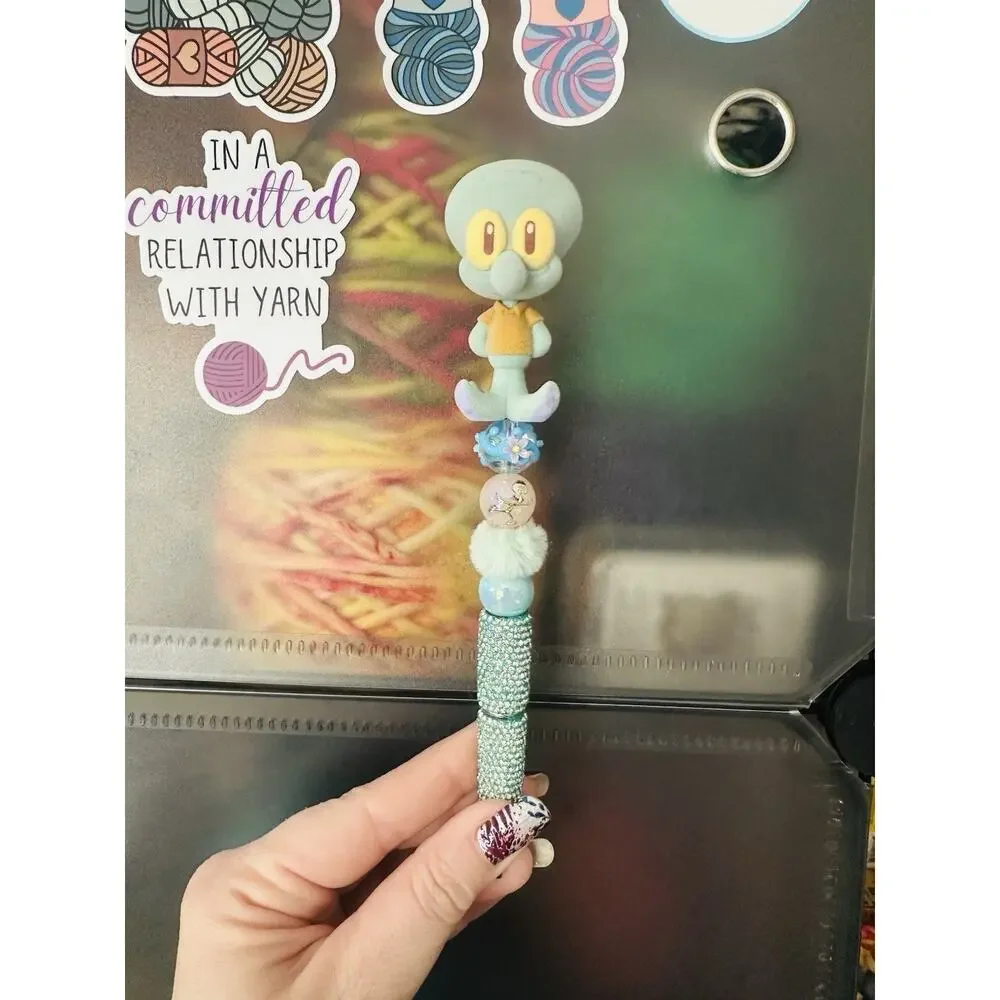 SpongeBob SquarePants Glitter Character Topper Ballpoint Pens Lot - 7 Characters